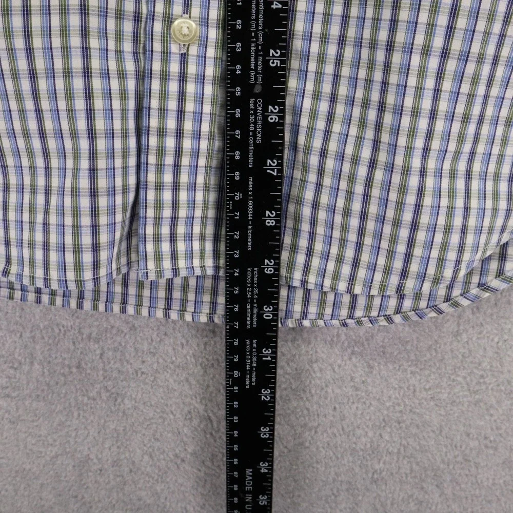 Banana Republic Shirt Mens Medium 15-15.5‎ Classic Fit Button Plaid Long Sleeve